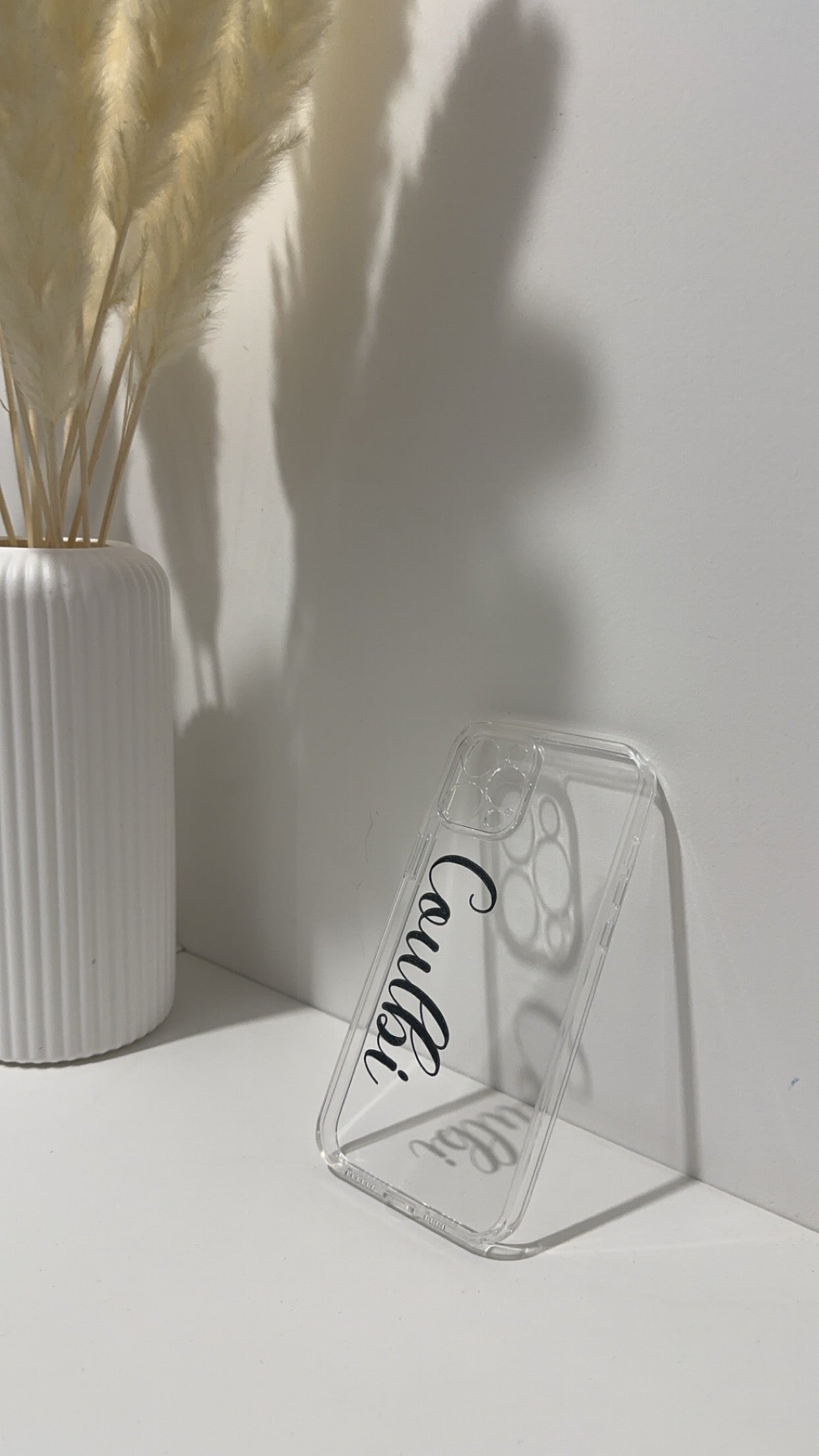 Coque de téléphone transparente personnalisé