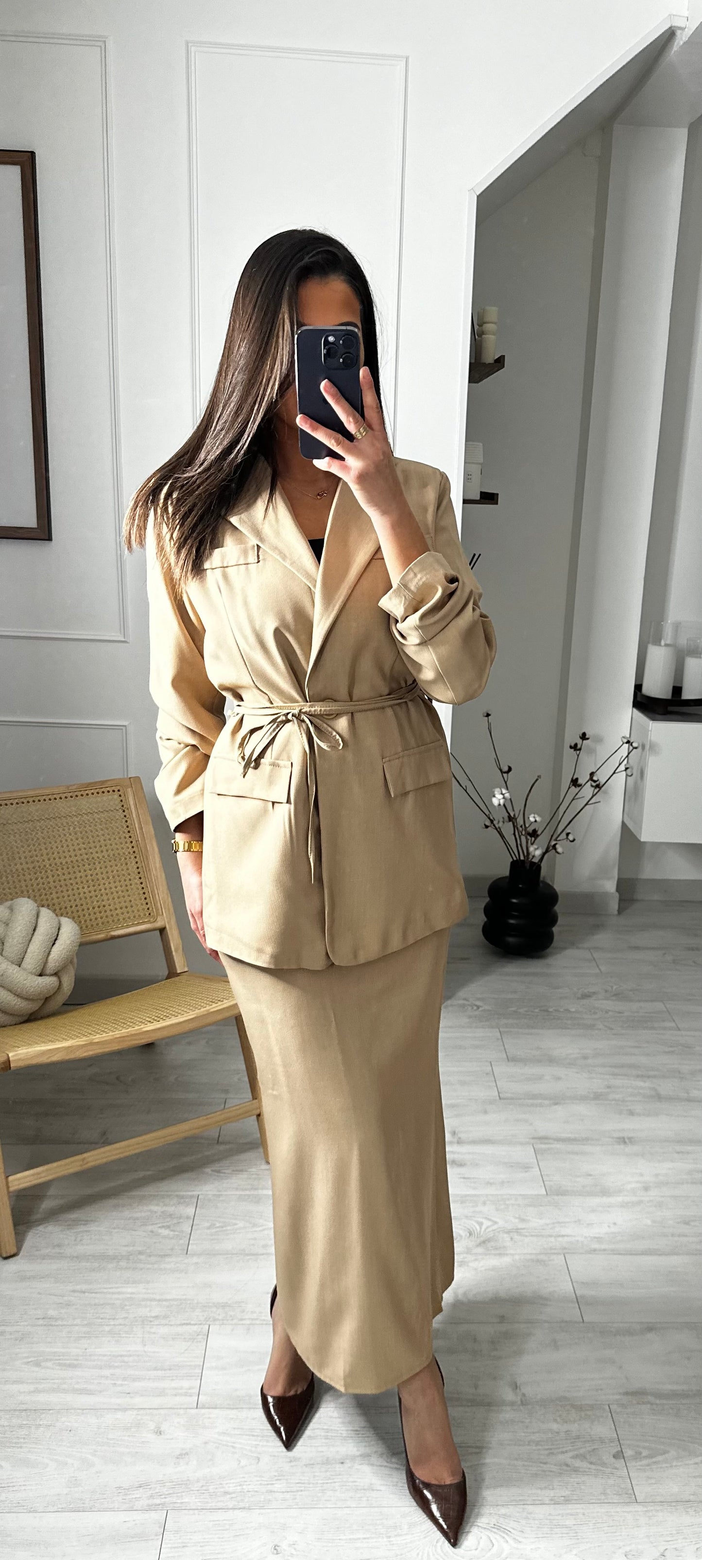 Ensemble Tailleur Jupe Sans Fente